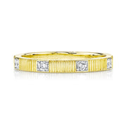 SLOANE STREET 18K Yellow Gold and Diamond Stackable Band